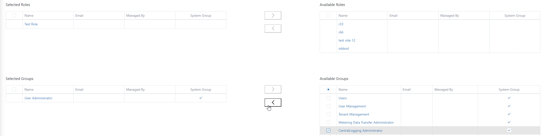 Group Configuration