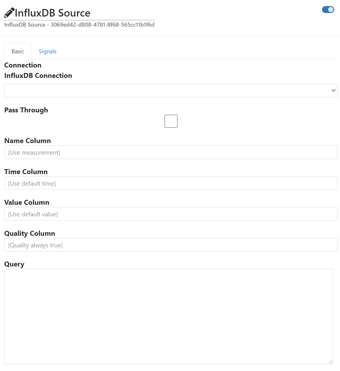 Configuration Dialog Basic